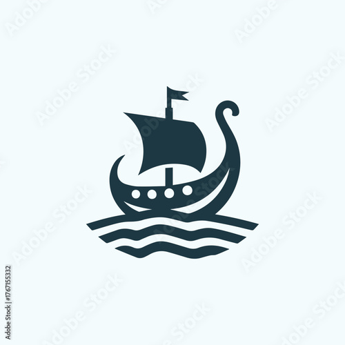 Viking Ship Logo