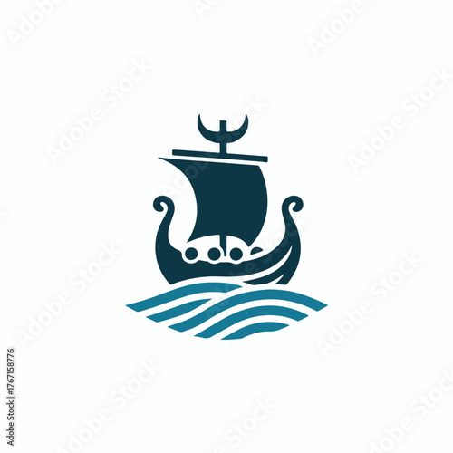 Viking Ship Logo