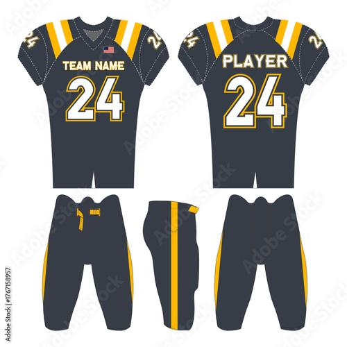 Dynamic sports jersey design — perfect for teams, athletes, and designers. Fully editable digital file for customizing colors, logos, and names. Ideal for print or merchandise use