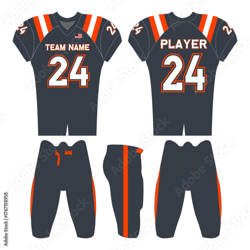 Dynamic sports jersey design — perfect for teams, athletes, and designers. Fully editable digital file for customizing colors, logos, and names. Ideal for print or merchandise use
