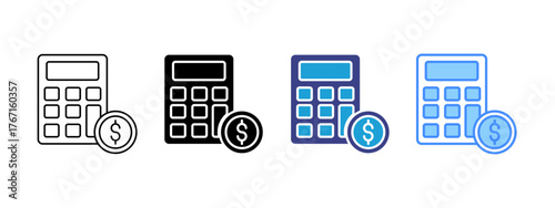 Business and Finance icon set multiple style collection