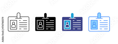 Business Card icon set multiple style collection