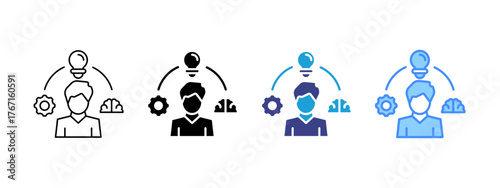 Idea icon set multiple style collection