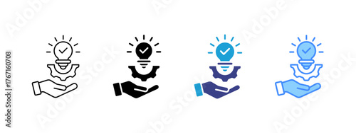 Solution icon set multiple style collection