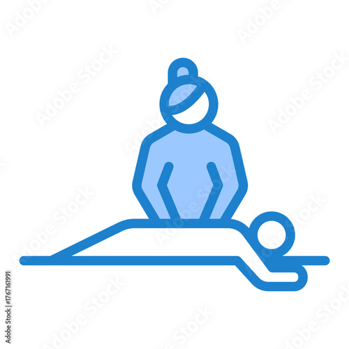 Massage Icon - Blue Style