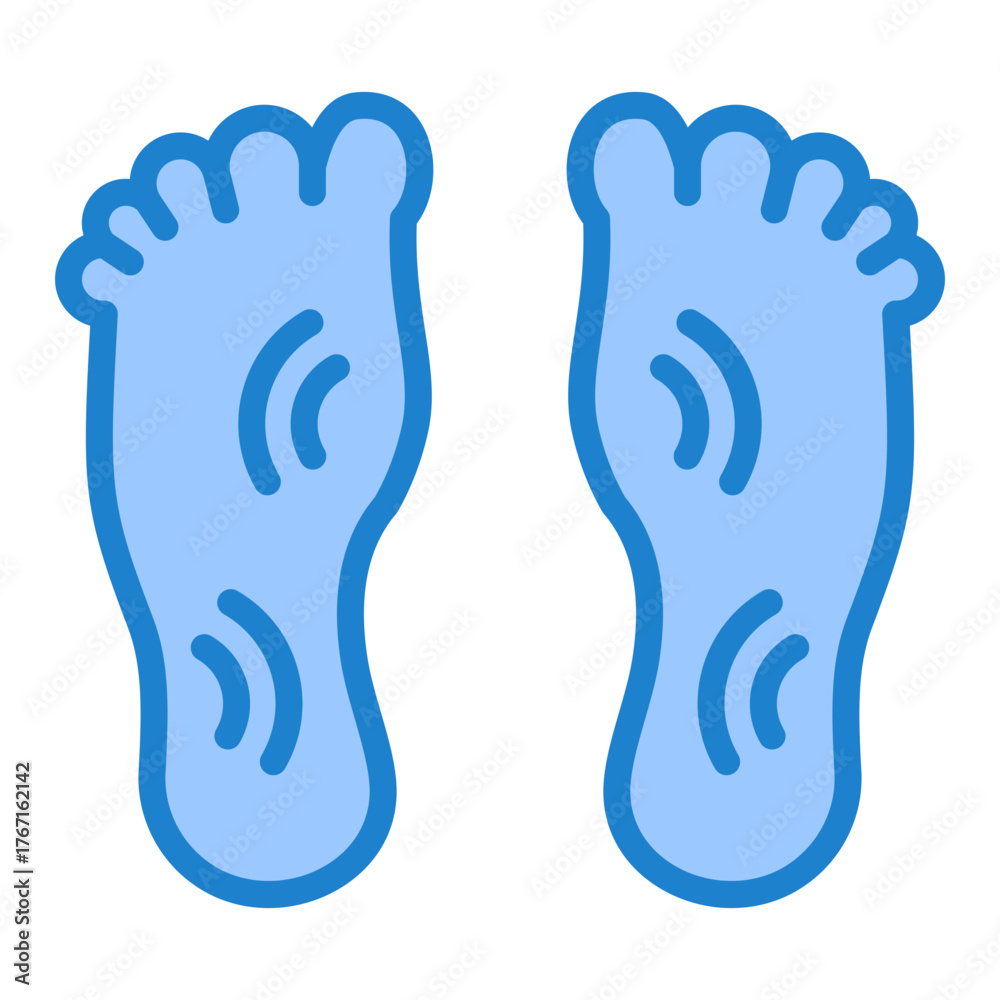 Obraz premium Reflexology Icon - Blue Style
