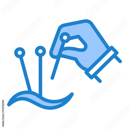 Acupuncture Icon - Blue Style