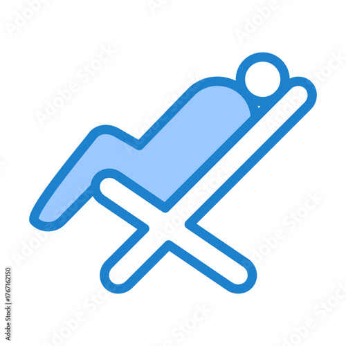 Relaxation Lounge Icon - Blue Style