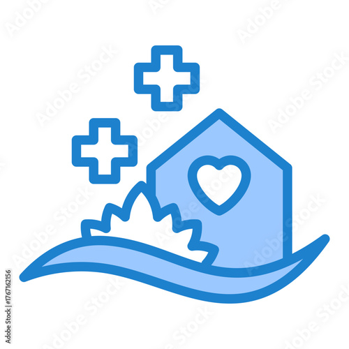 Serene Environment Icon - Blue Style