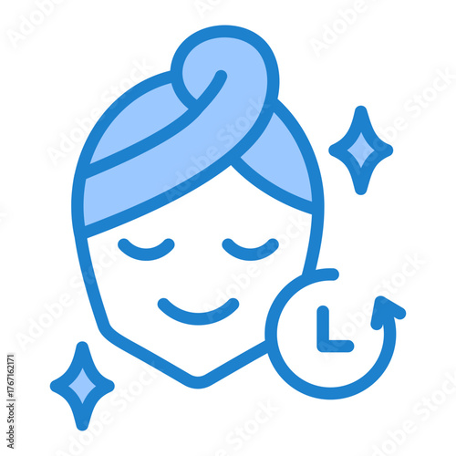 Skin Rejuvenation Icon - Blue Style