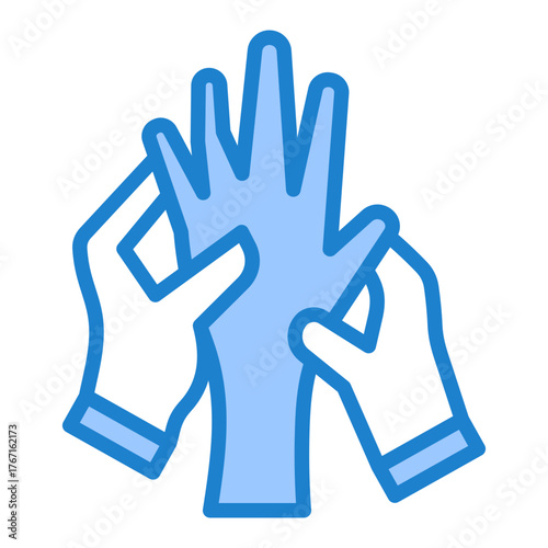Hand Massage Icon - Blue Style