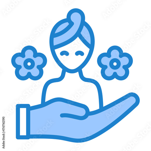Spa Therapy Icon - Blue Style