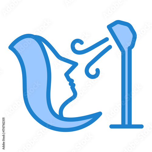 Facial Steamer Icon - Blue Style