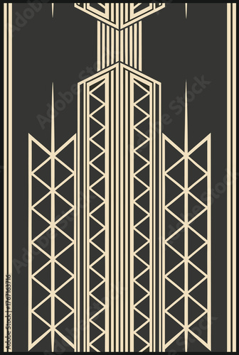 Seamless Beige Floral Vine Pattern on Black Background Featuring Vertical Leaves and Delicate Flowers for Sophisticated Wallpaper and Textile Design