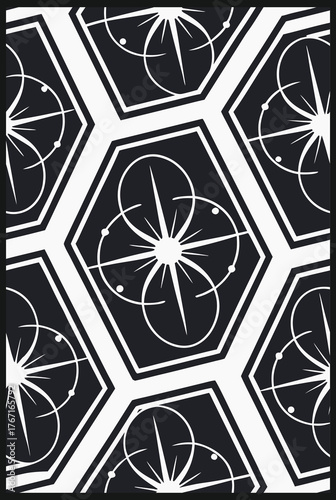 Seamless Beige Floral Vine Pattern on Black Background Featuring Vertical Leaves and Delicate Flowers for Sophisticated Wallpaper and Textile Design