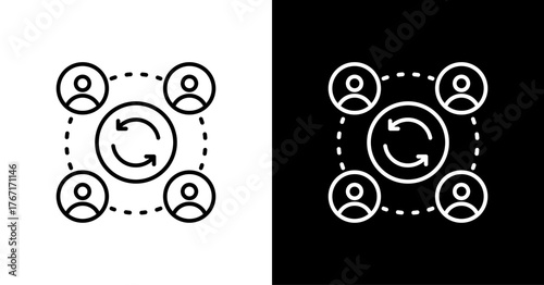 Team Dynamics White Icon Set Design