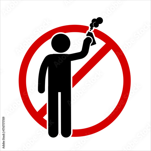 Warning sign do not vandalize or graffiti walls.