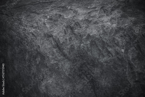 Natural Grey black slate stone texture abstract on background