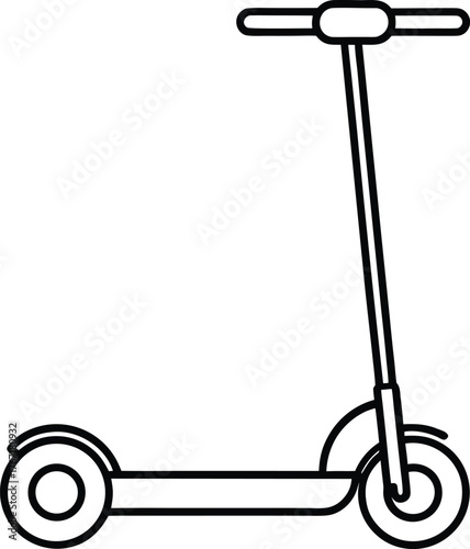Segway Personal Transporter Line Art Vector Icon on White Background