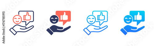 Satisfaction Icon Pack In Multiple Styles