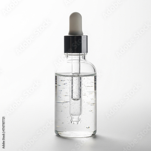 Serum Bottle Stock Photo: Dropper on White - Clean & Pure 4K