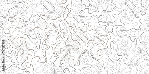 Topographic Contour Lines Background Abstract Pattern