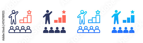 Leadership Icon Pack In Multiple Styles