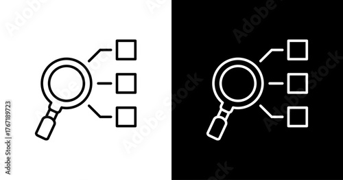 Data Taxonomy White Icon Set Design
