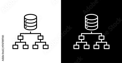 Data Structure White Icon Set Design