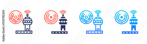 Air Traffic Control Icon Pack In Multiple Styles