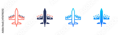 Military Plane Icon Pack In Multiple Styles