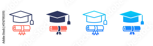 Graduation Icon Pack In Multiple Styles