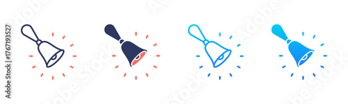 School Bell Icon Pack In Multiple Styles