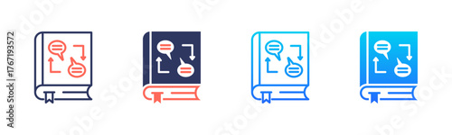 Dictionary Icon Pack In Multiple Styles