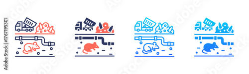 Landfill Overflow Icon Pack In Multiple Styles