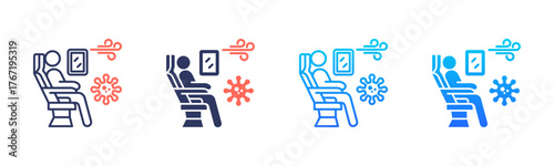 Contaminated Airplane Cabin Icon Pack In Multiple Styles