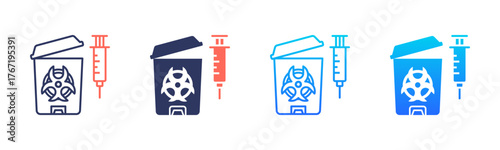 Medical Waste Icon Pack In Multiple Styles