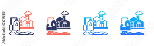 Industrial Waste Icon Pack In Multiple Styles