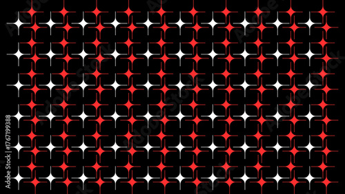 Wallpaper Mural Seamless Red and White Sparkle Star Pattern on Black Background Torontodigital.ca