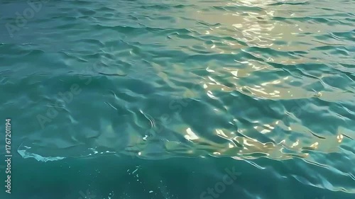 Wallpaper Mural Sunlight dances on a peaceful expanse of turquoise water creating a calming beautiful scene Torontodigital.ca