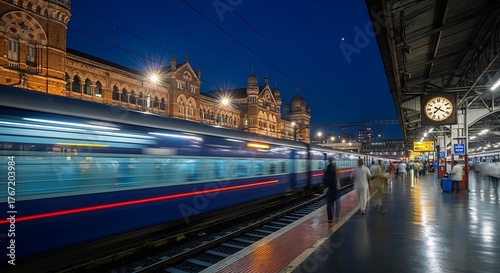 Mumbais Chhatrapati Shivaji Maharaj Terminus - A Nighttime Train Journey.