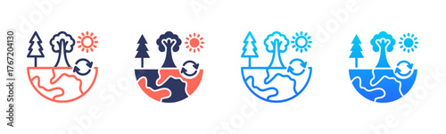 Environmental Impact Icon Pack In Multiple Styles