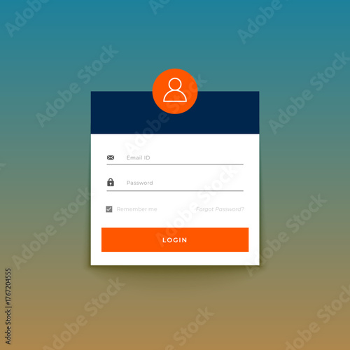 web signup page screen template for social media access