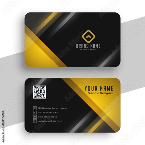 abstract and elegant corporate contact card template a office stationery