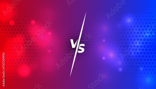 duel esport streamer versus shiny banner with halftone effect