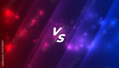 duel esport streamer versus vs banner with shiny particle