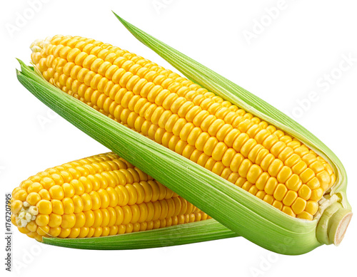 Sweet Corn Duo – Fresh Harvest Vegetables PNG