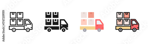 Shipping Icon Pack In Multiple Styles