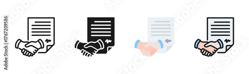Agreement Icon Pack In Multiple Styles