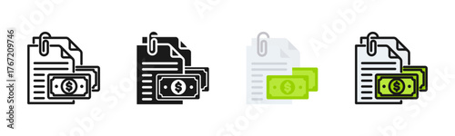 Fees Icon Pack In Multiple Styles